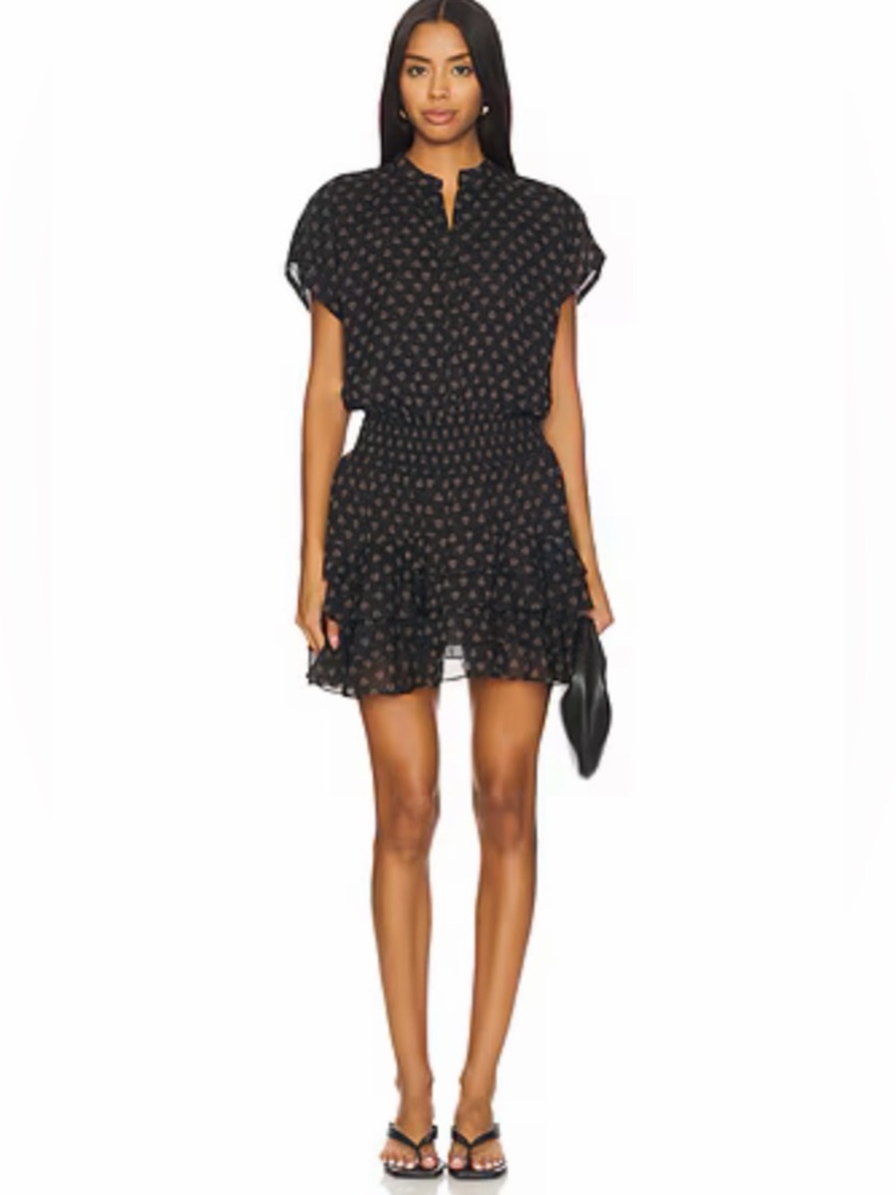 Misa Los Angeles Evie Dress in Black Lapis Eye